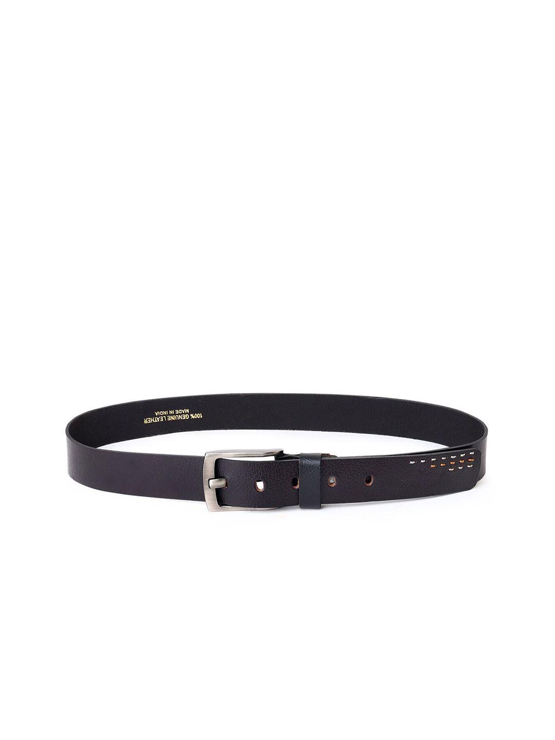 wrogn textured leather belt