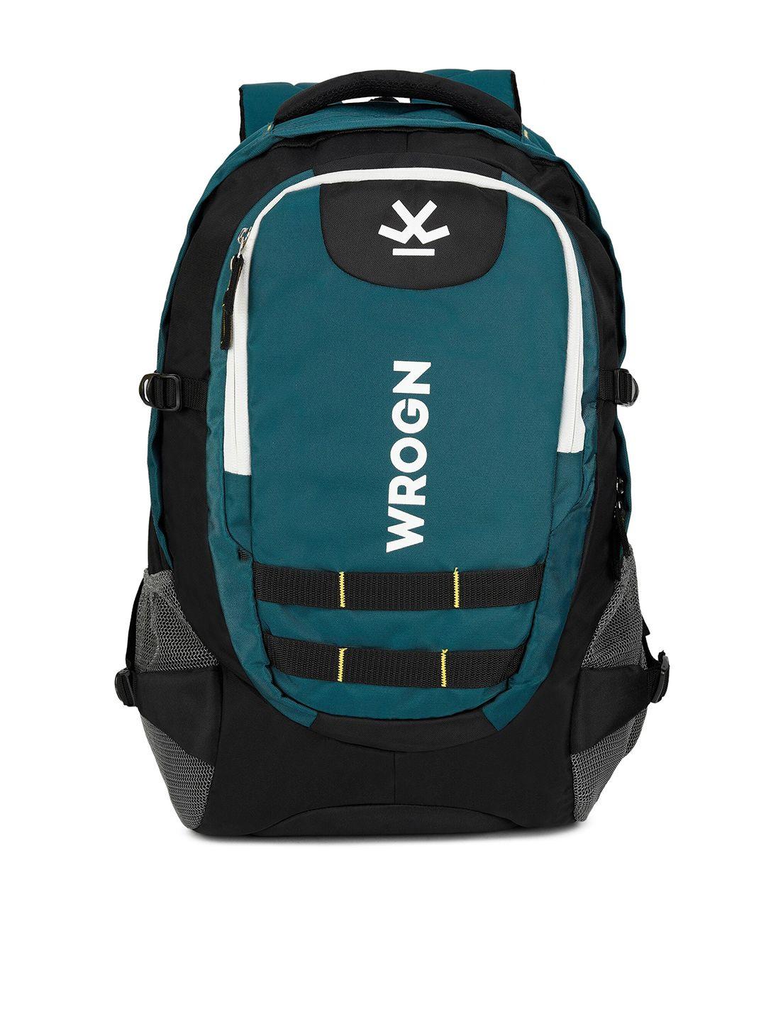 wrogn typography backpack with reflective strip