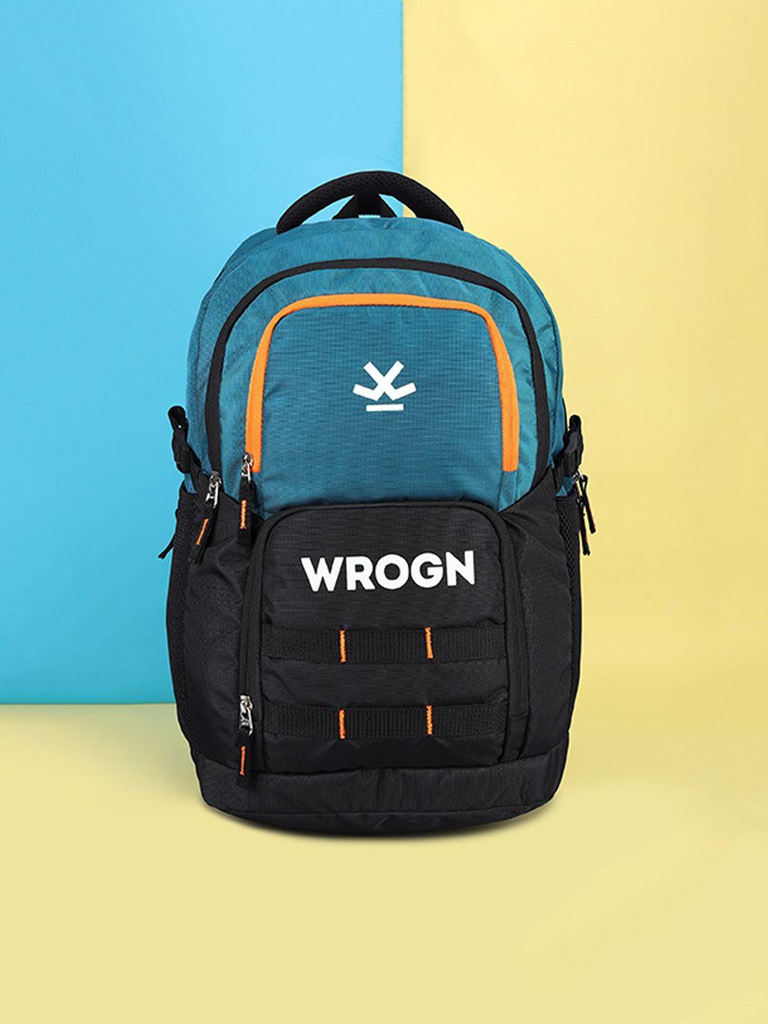 wrogn unisex brand logo backpack with reflective strip