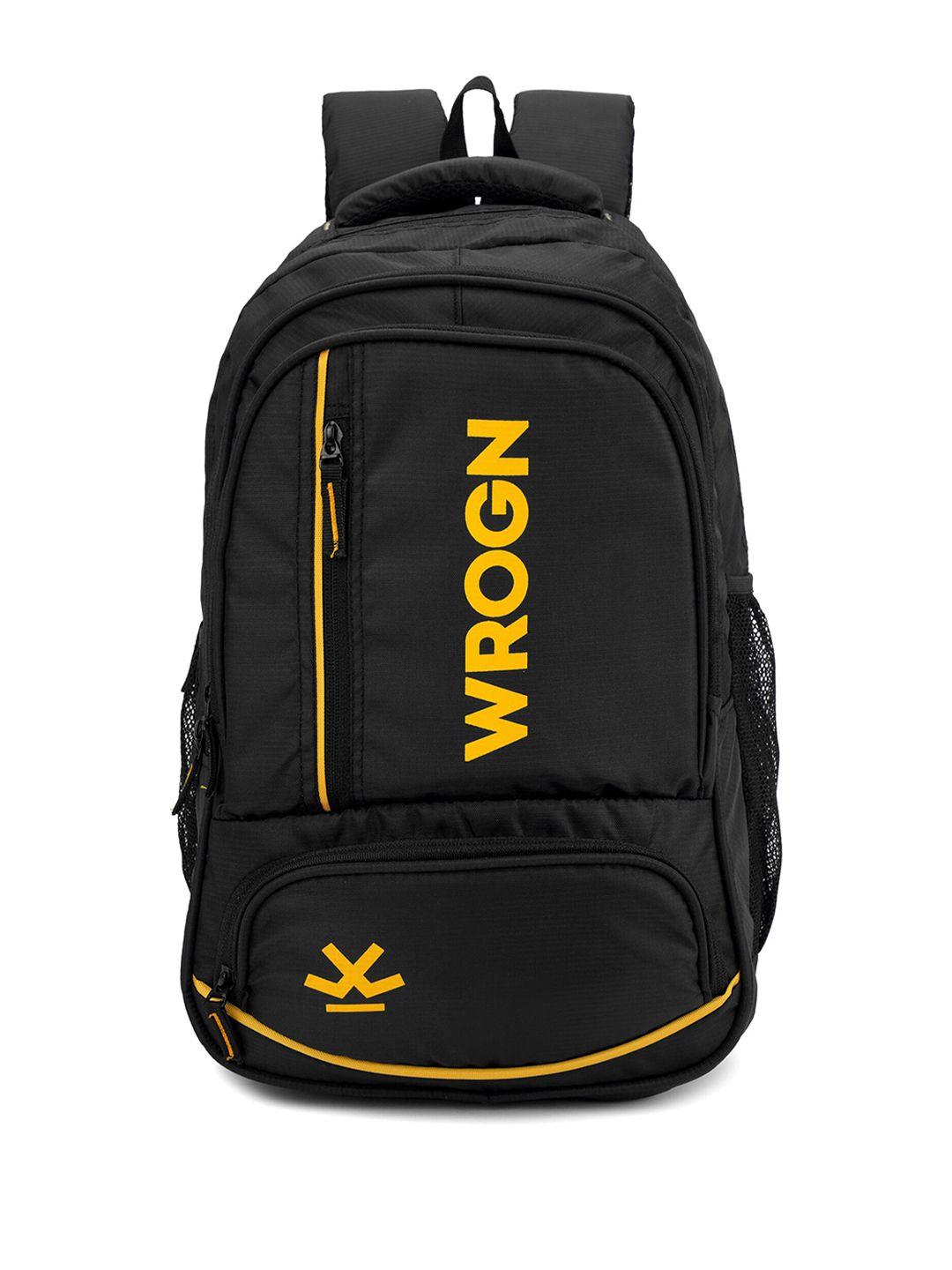 wrogn unisex brand logo backpack with shoe pocket & rain cover