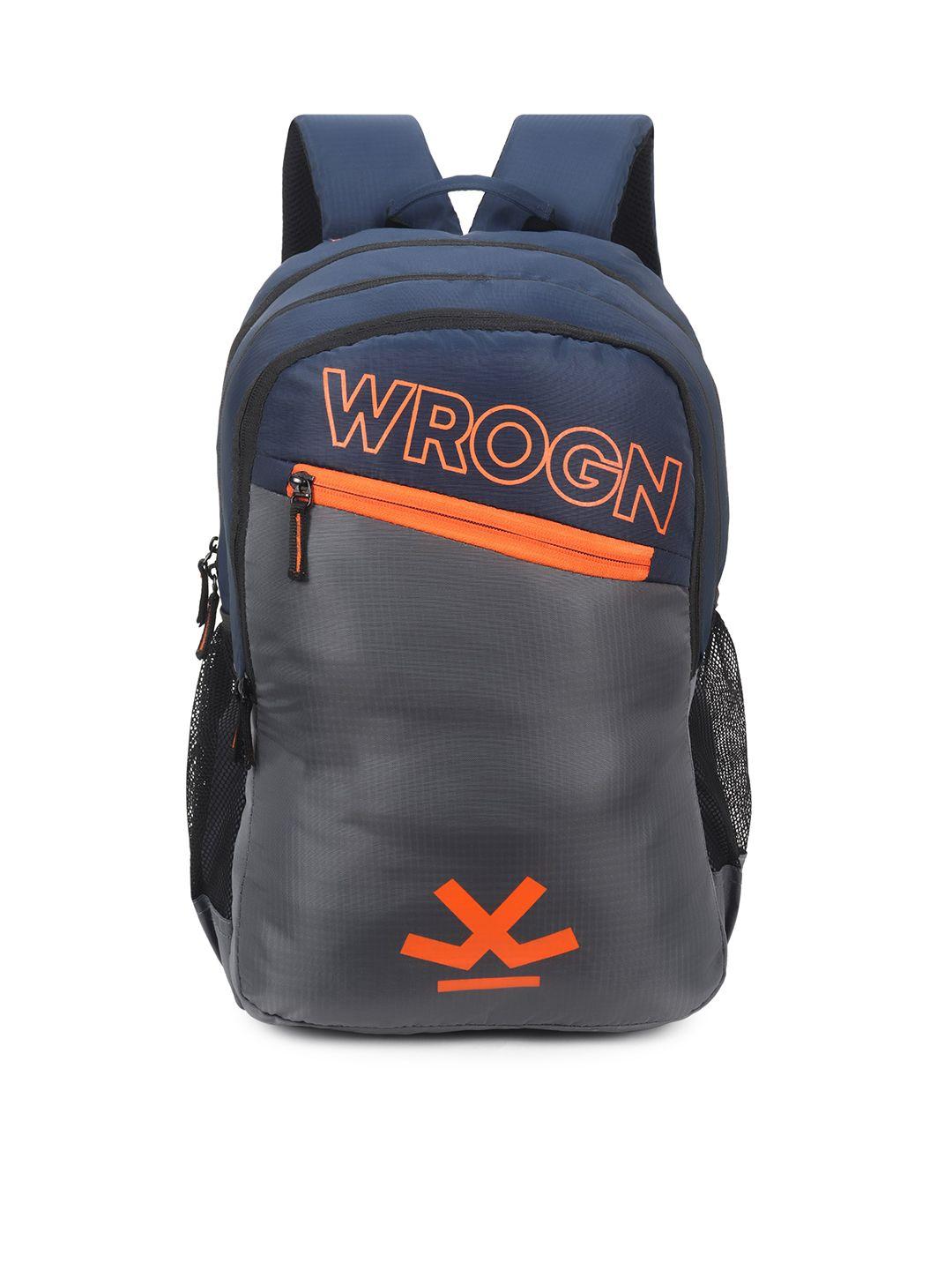 wrogn unisex brand logo backpack with shoe pocket