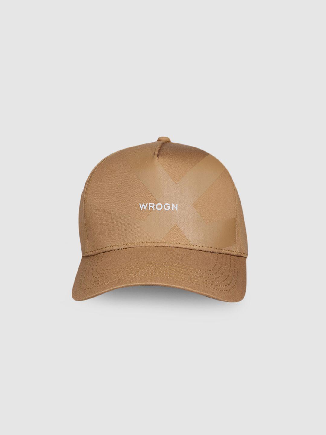 wrogn unisex khaki brown baseball cap