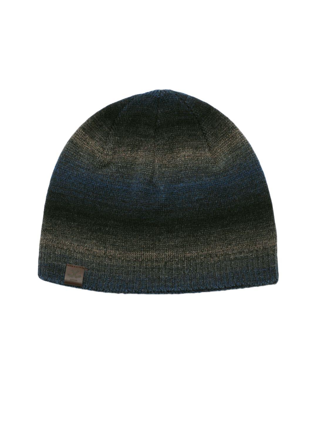 wrogn unisex multicoloured self design beanie