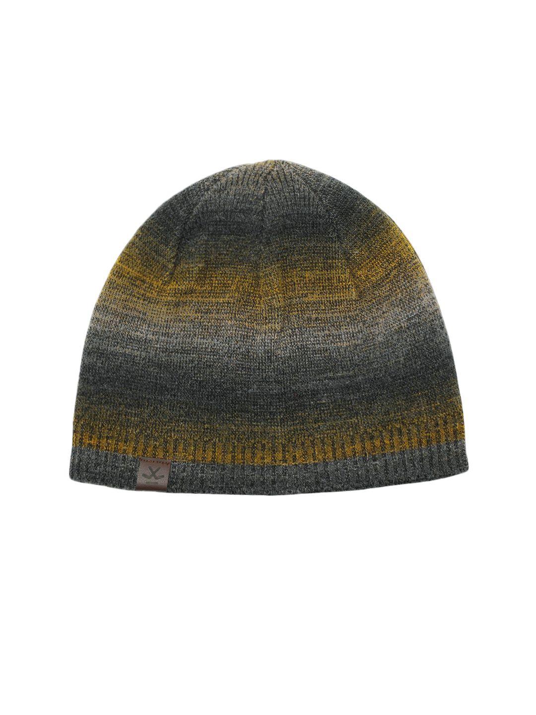 wrogn unisex multicoloured self design beanie