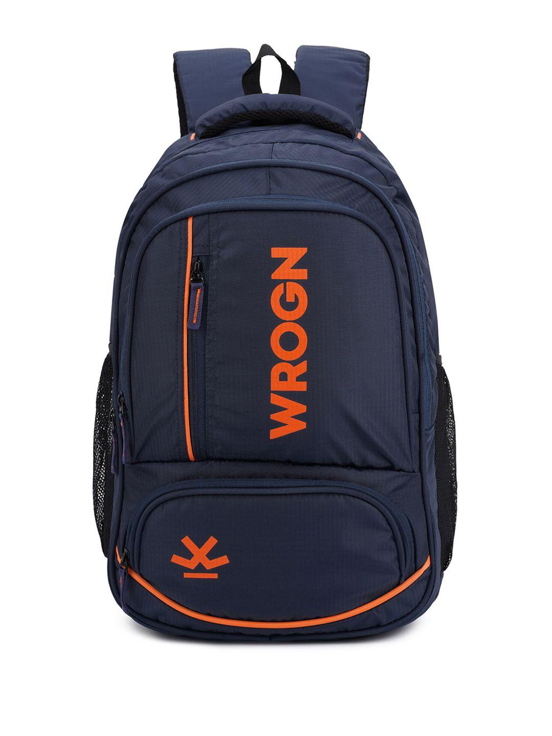 wrogn unisex textured backpack with shoe pocket & rain cover up to 16 inch