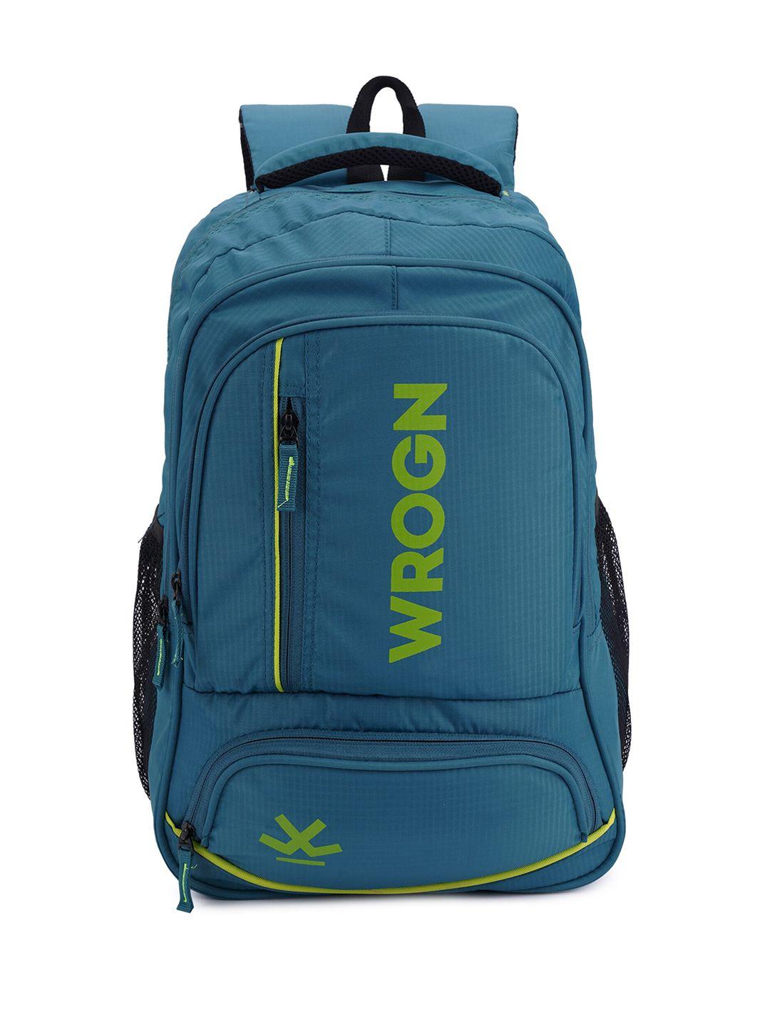 wrogn unisex textured backpack with shoe pocket & rain cover