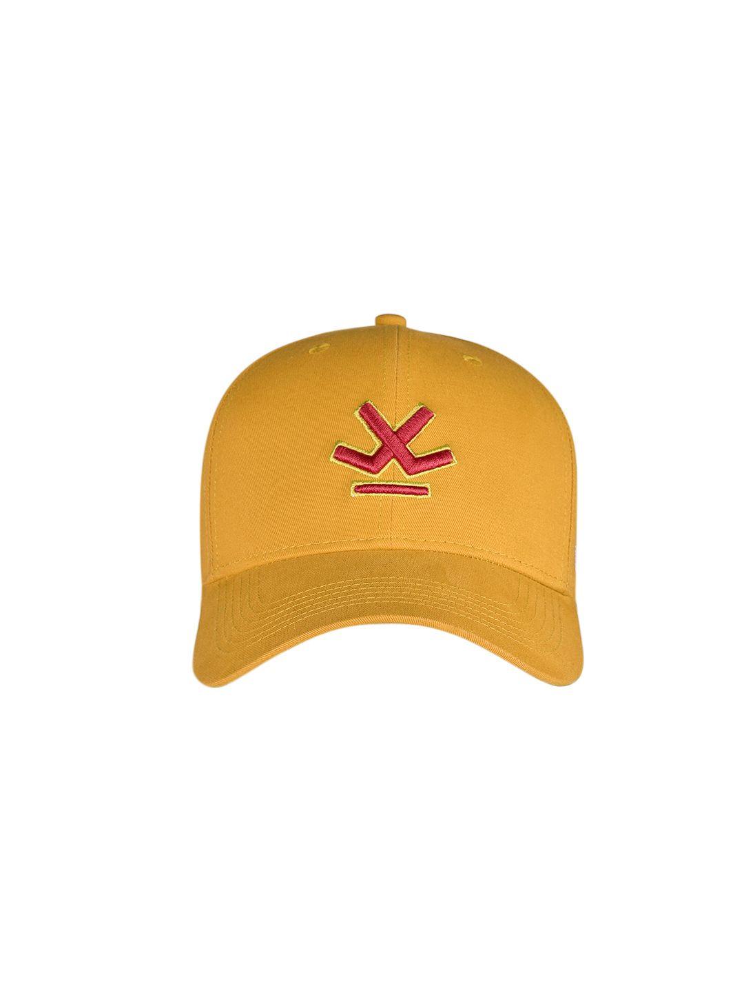 wrogn unisex yellow embroidered baseball cap