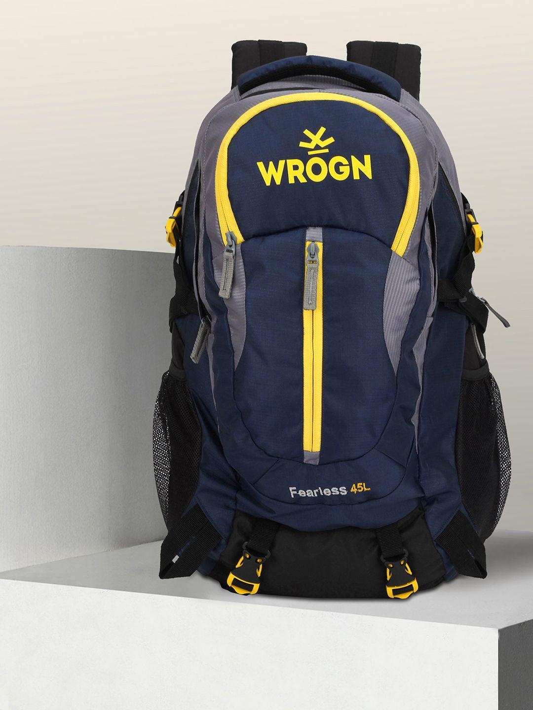 wrogn water resistant brand logo backpack with shoe pocket