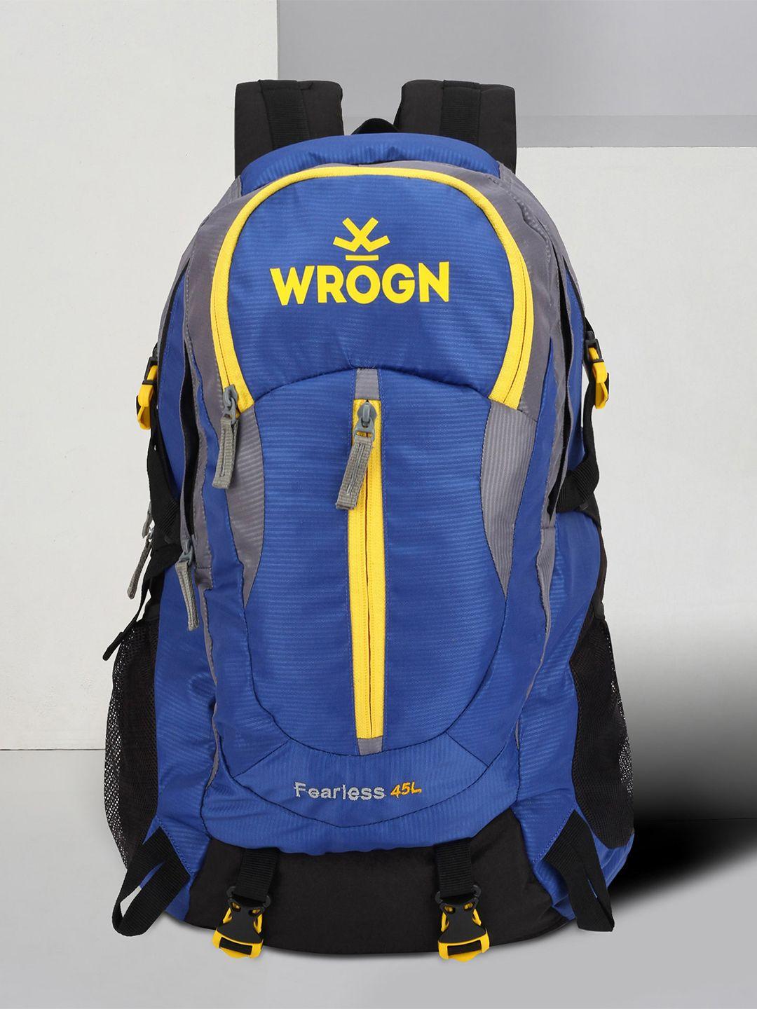 wrogn water resistant brand logo backpack with shoe pocket