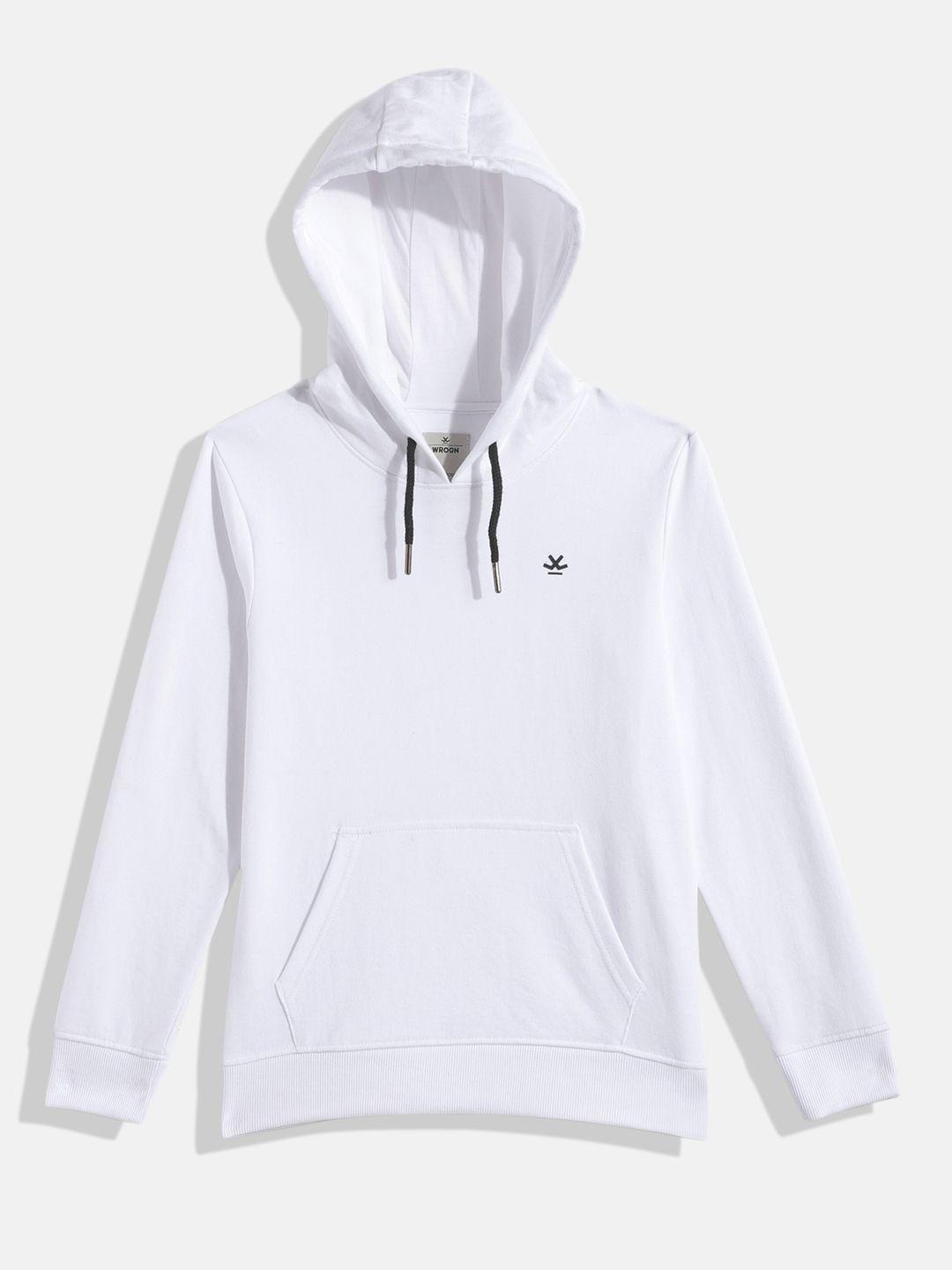 wrogn youth boys white hooded sweatshirt