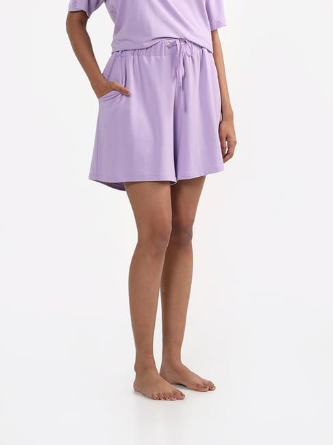 wunderlove by westside lavender supersoft shorts