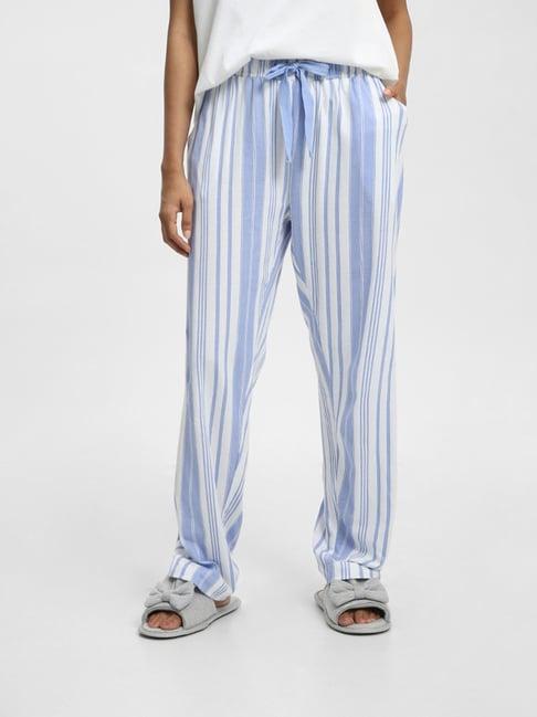 wunderlove sleepwear by westside printed blue pyjamas