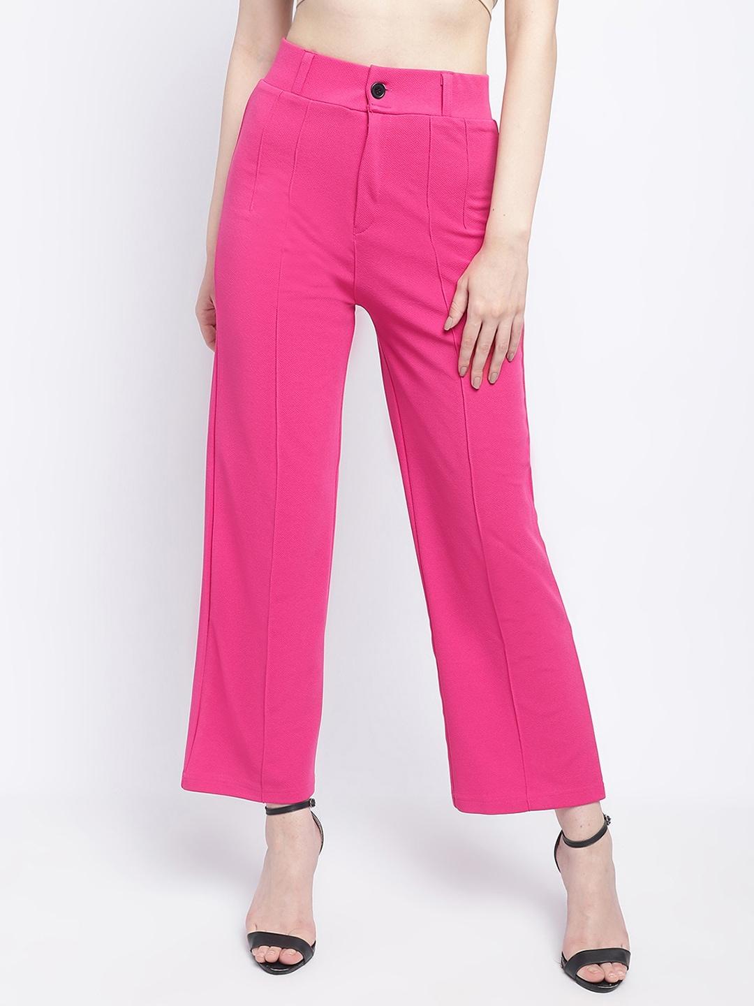 wuxi women relaxed straight leg fit parallel trousers