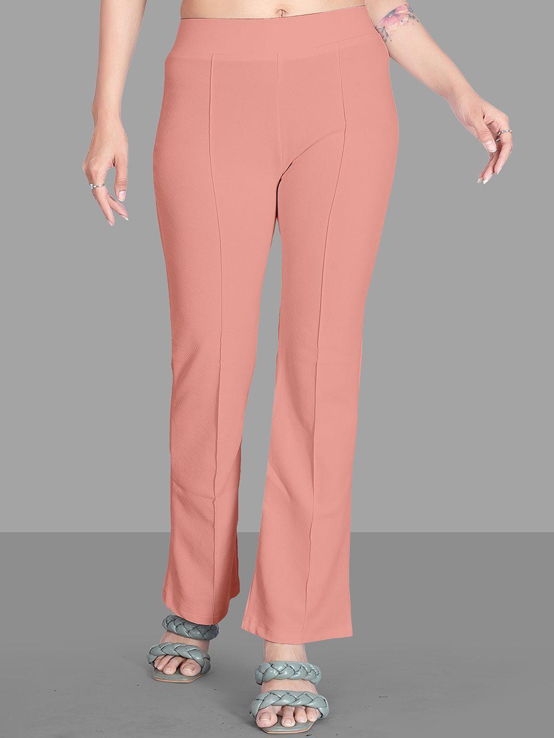 wuxi women relaxed straight leg high-rise easy wash trousers