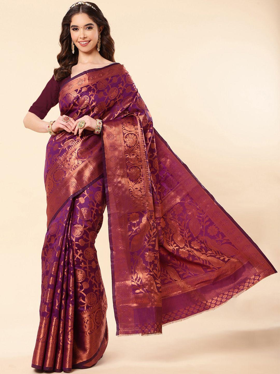 wuxi ethnic motif woven design zari pure silk banarasi saree