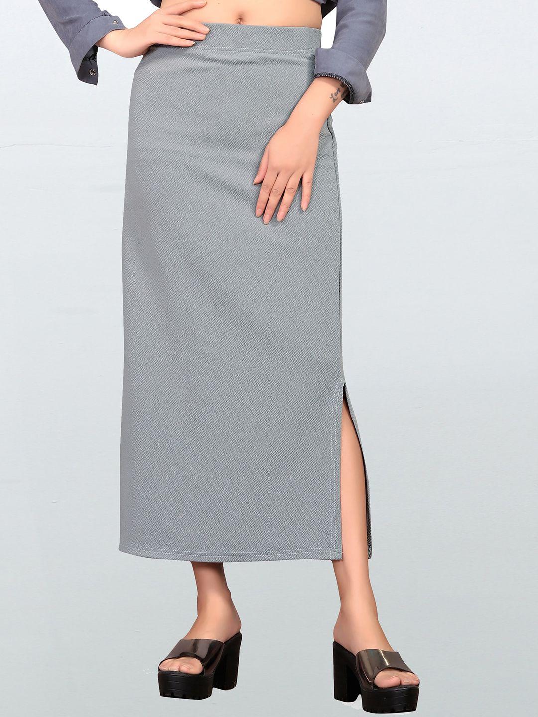 wuxi grey solid saree shapewear