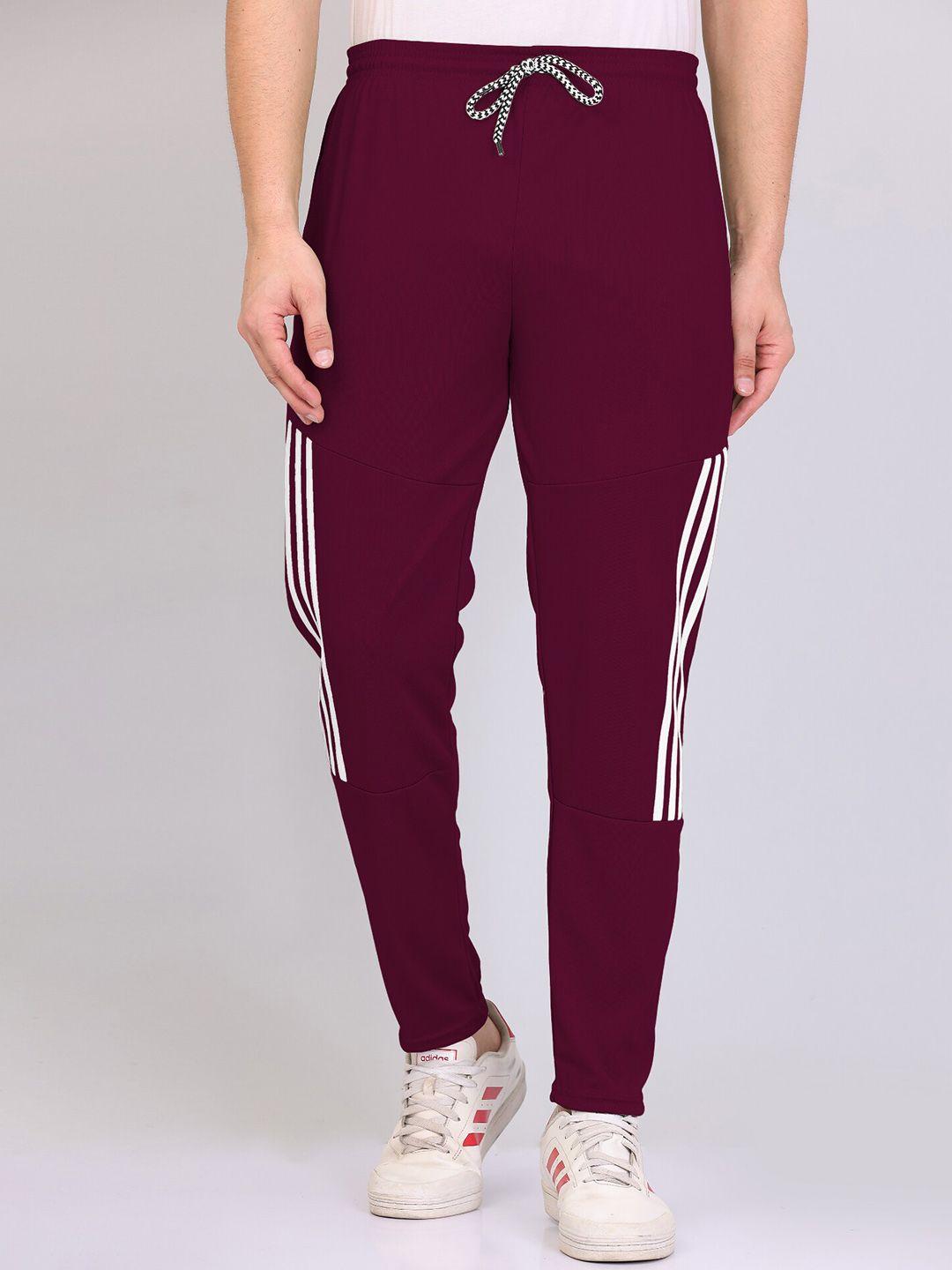 wuxi men striped straight fit sports track pants
