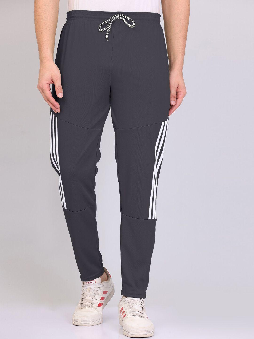 wuxi men striped straight fit sports track pants