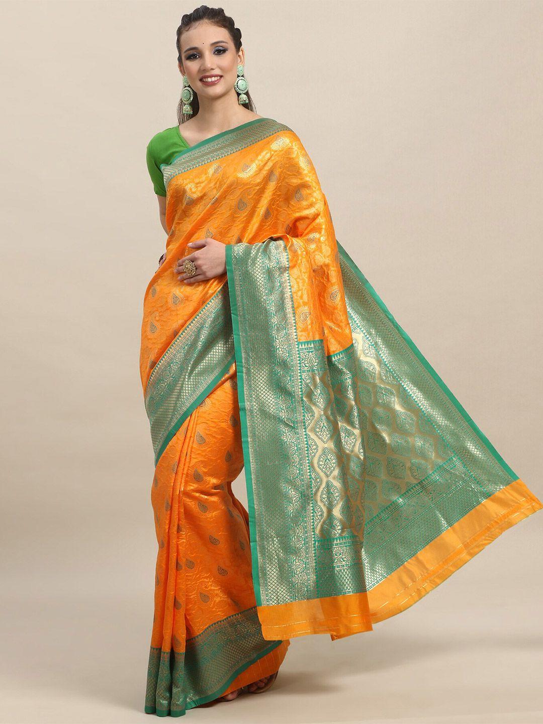 wuxi paisley woven design zari pure silk banarasi saree