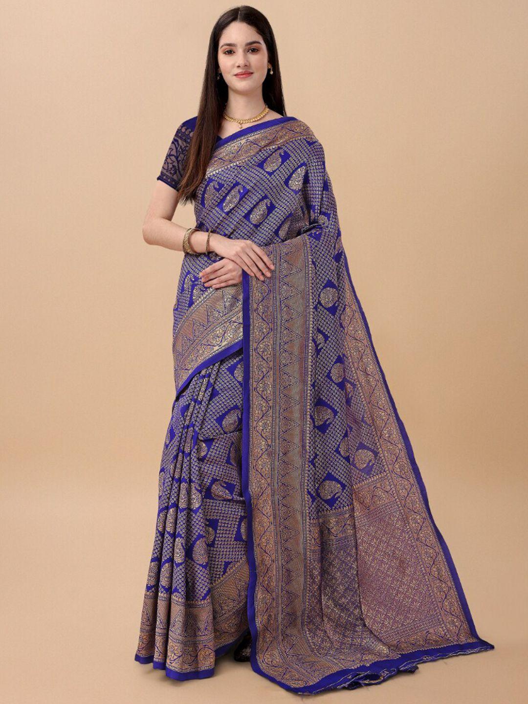 wuxi paisley woven design zari pure silk banarasi saree