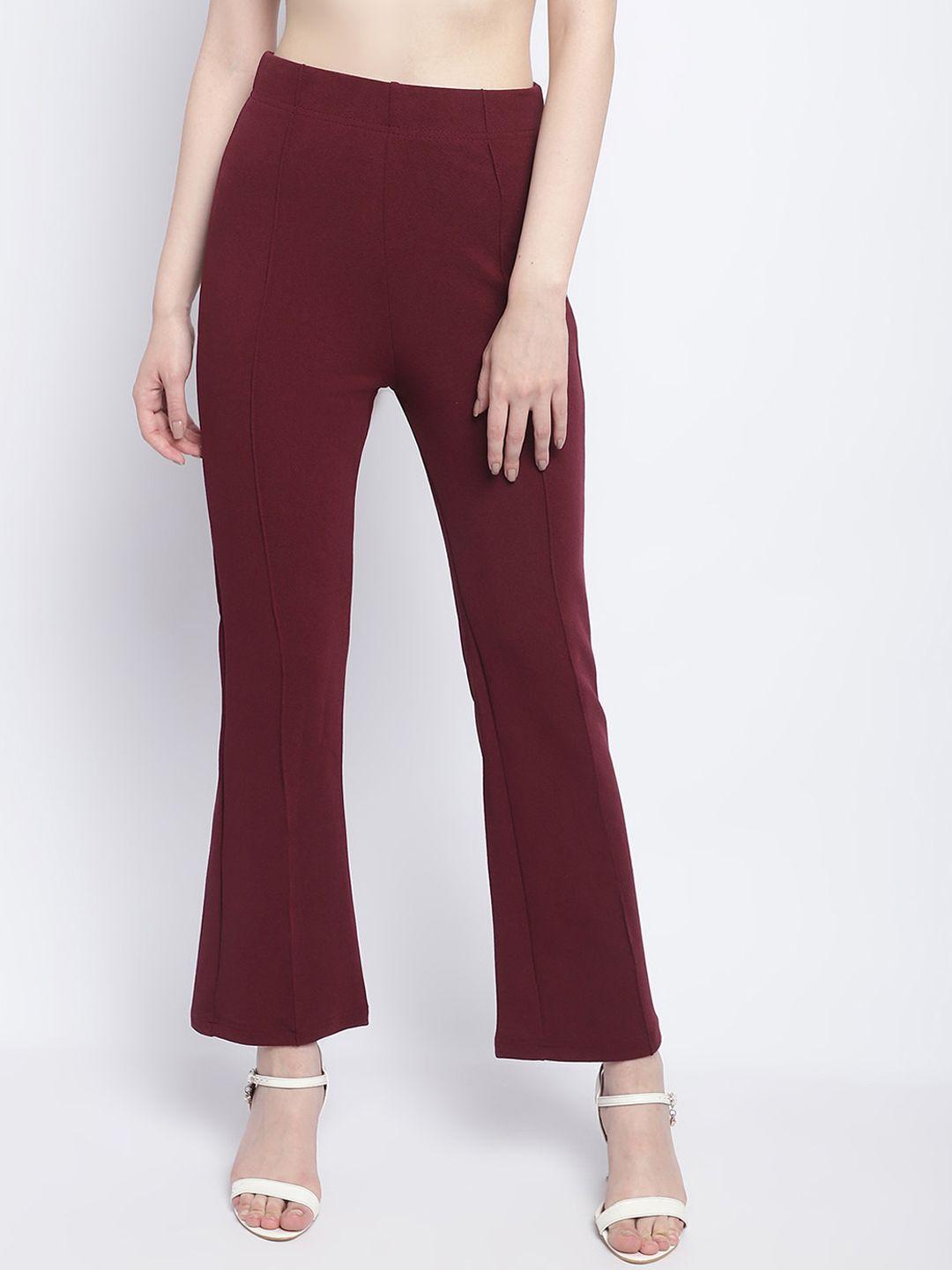 wuxi women relaxed straight leg fit bootcut trousers