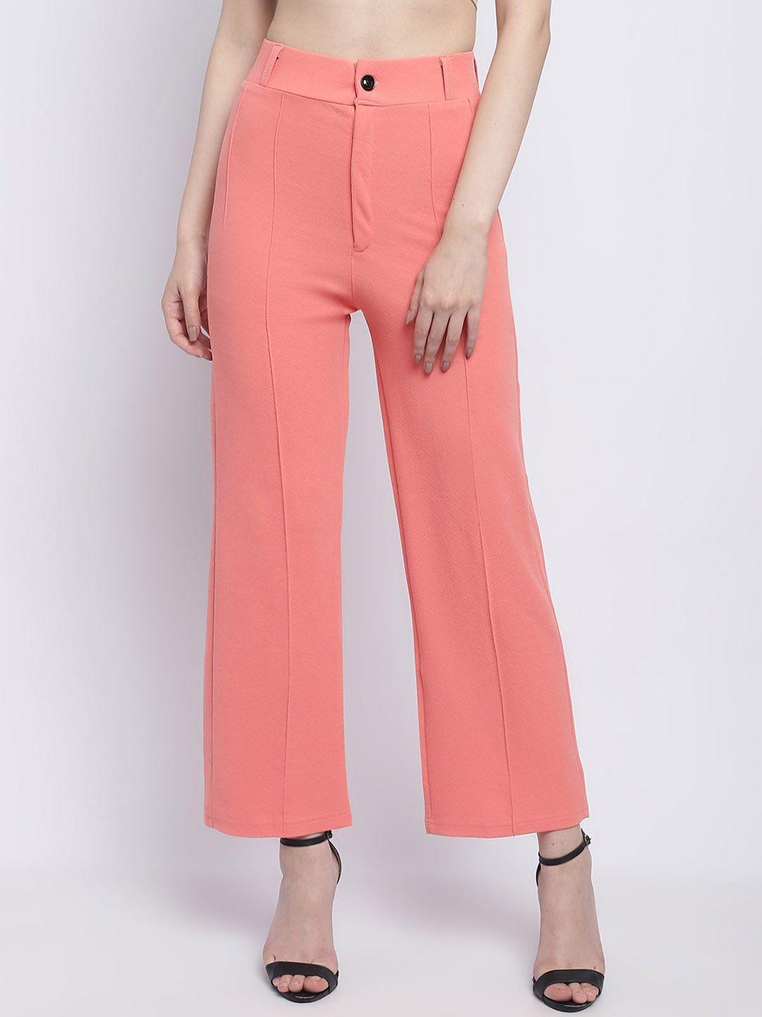 wuxi women relaxed straight leg fit parallel trousers