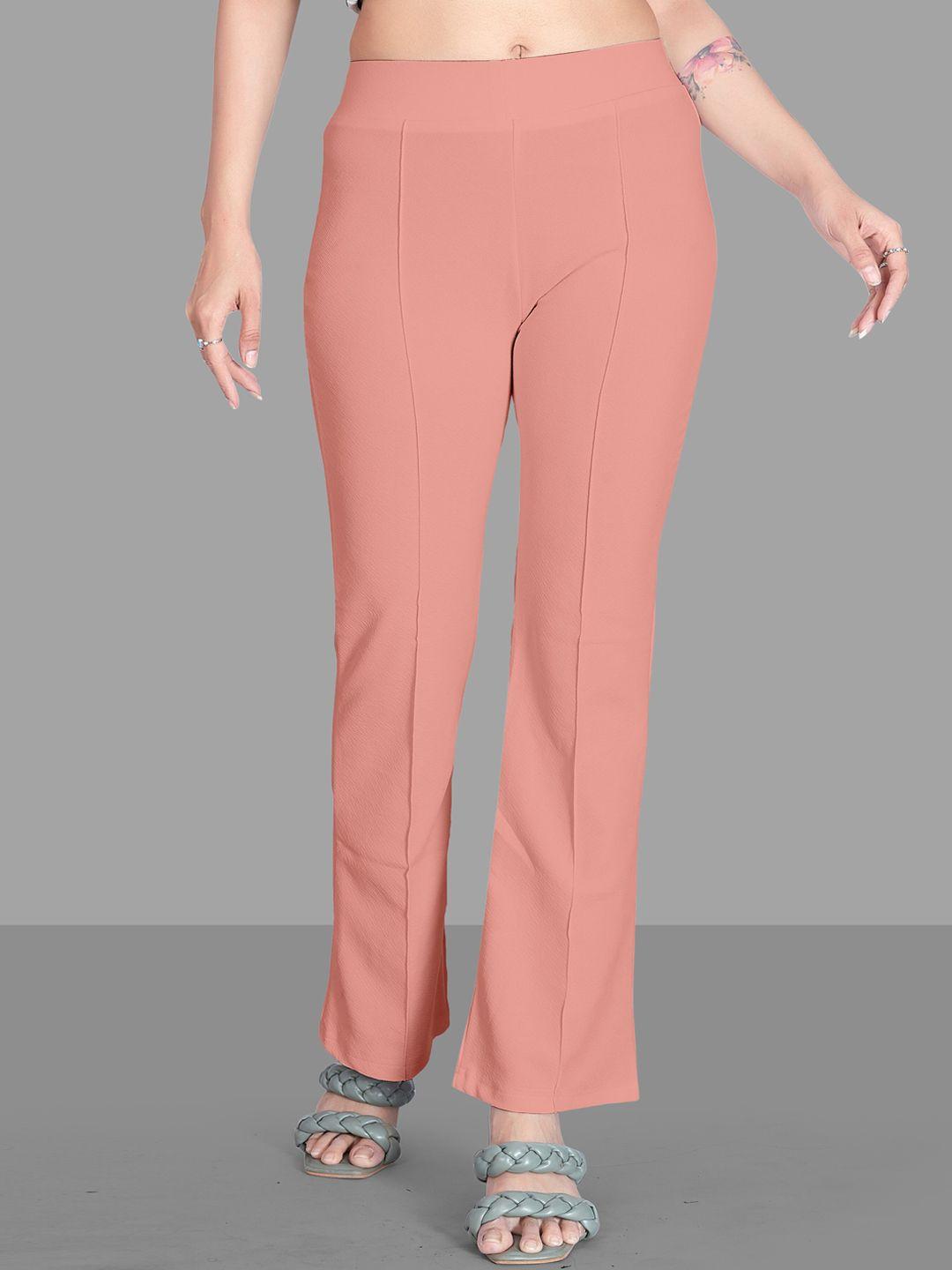 wuxi women relaxed straight leg straight fit high-rise easy wash parallel trousers