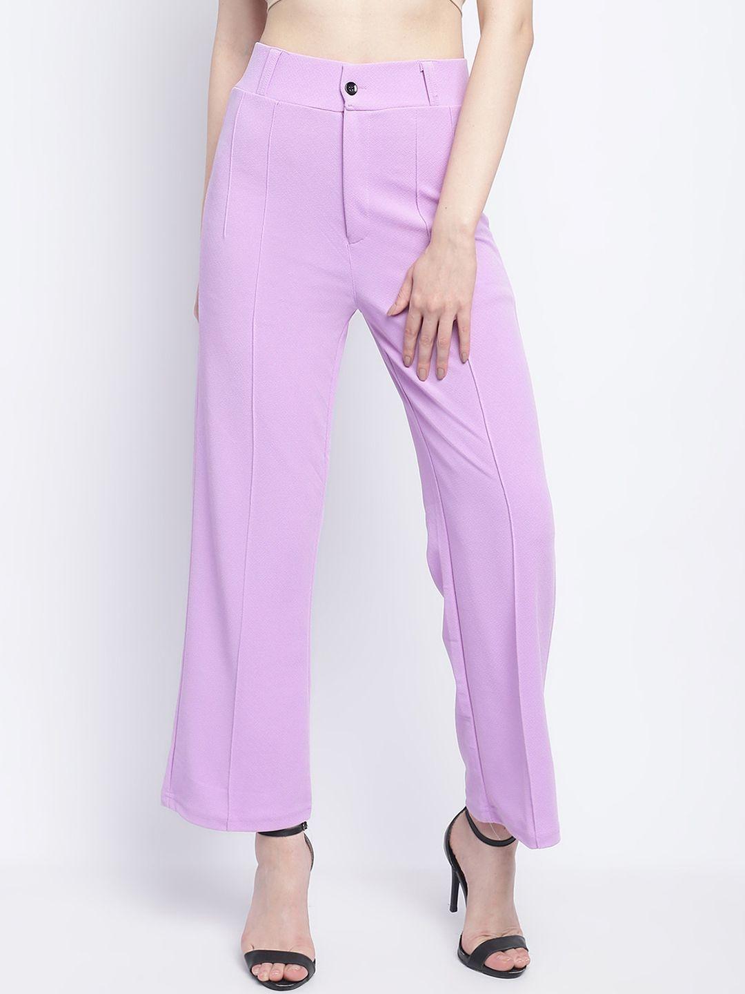 wuxi women relaxed straight leg straight fit parallel trousers