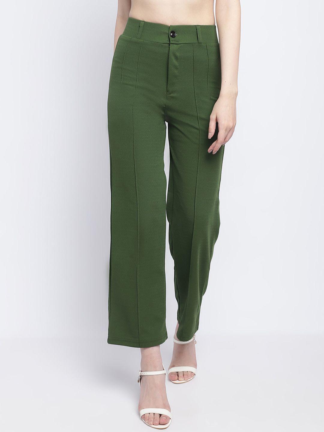 wuxi women relaxed straight leg straight fit parallel trousers