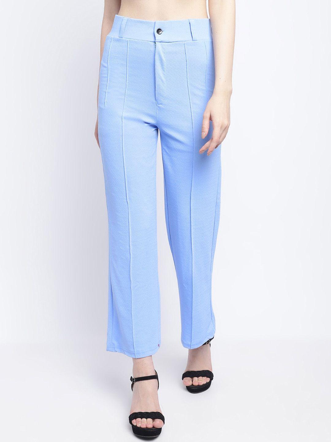 wuxi women relaxed straight leg straight fit pleated trousers