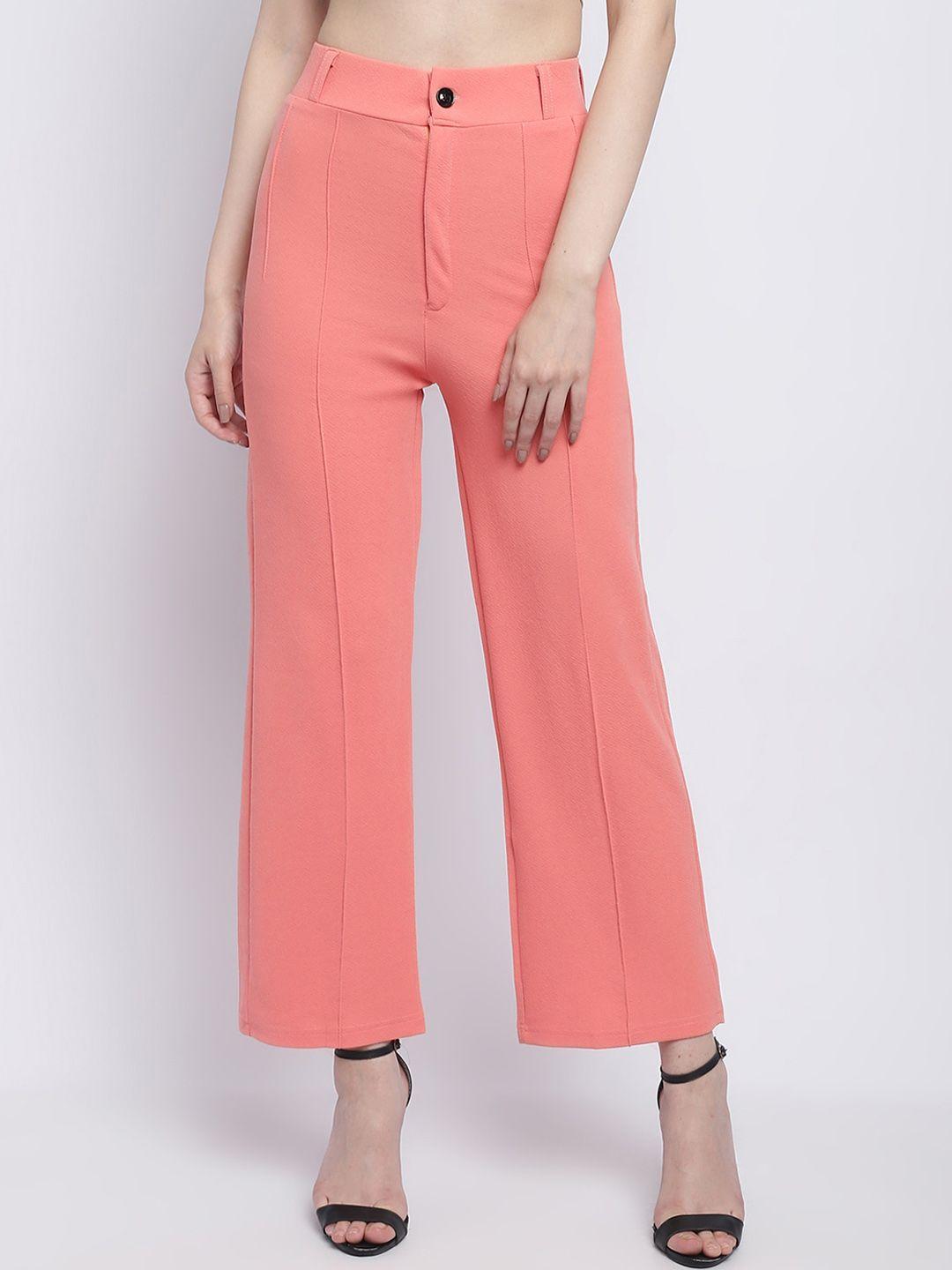 wuxi women relaxed straight leg straight fit trousers