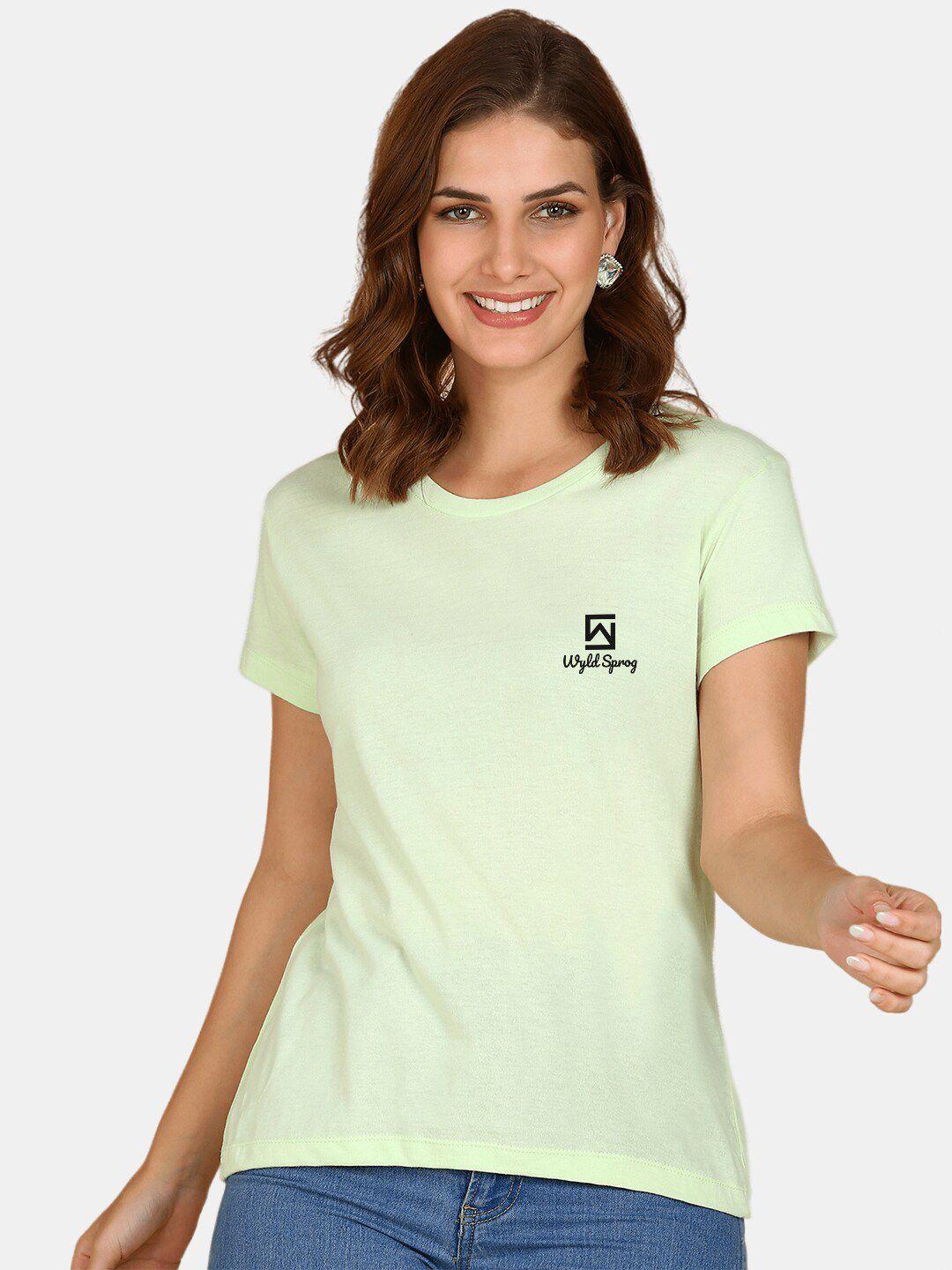 wyld sprog brand logo pure cotton regular fit t-shirt