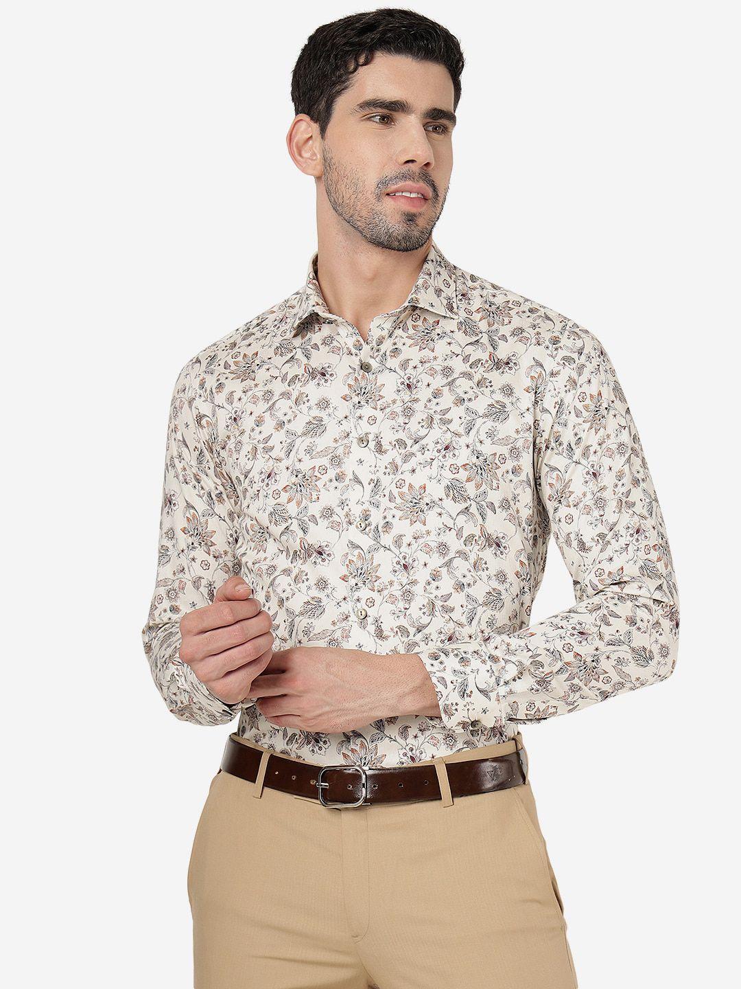 wyre slim fit floral printed pure cotton party shirt