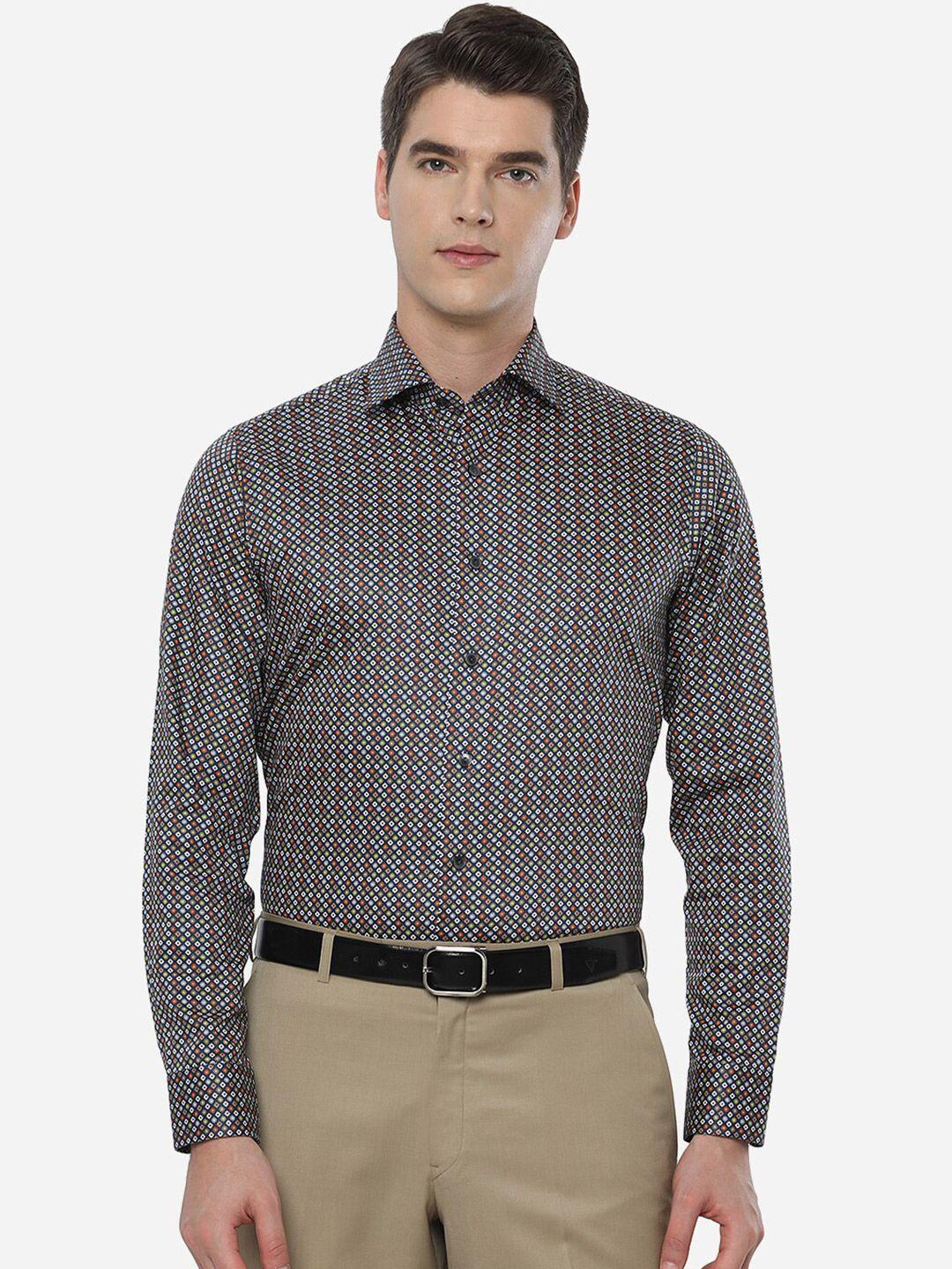 wyre men multicoloured slim fit printed formal shirt