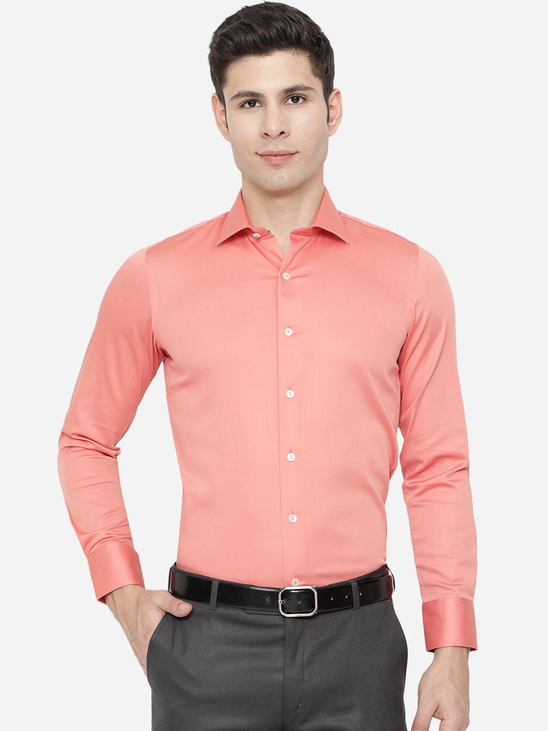wyre men pink slim fit formal shirt