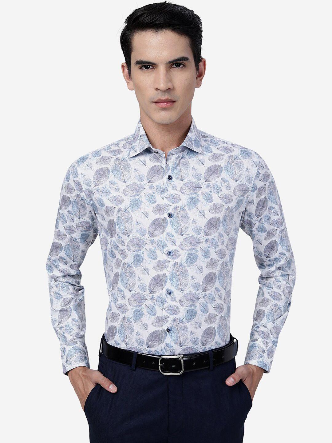 wyre slim fit floral printed cotton formal shirt