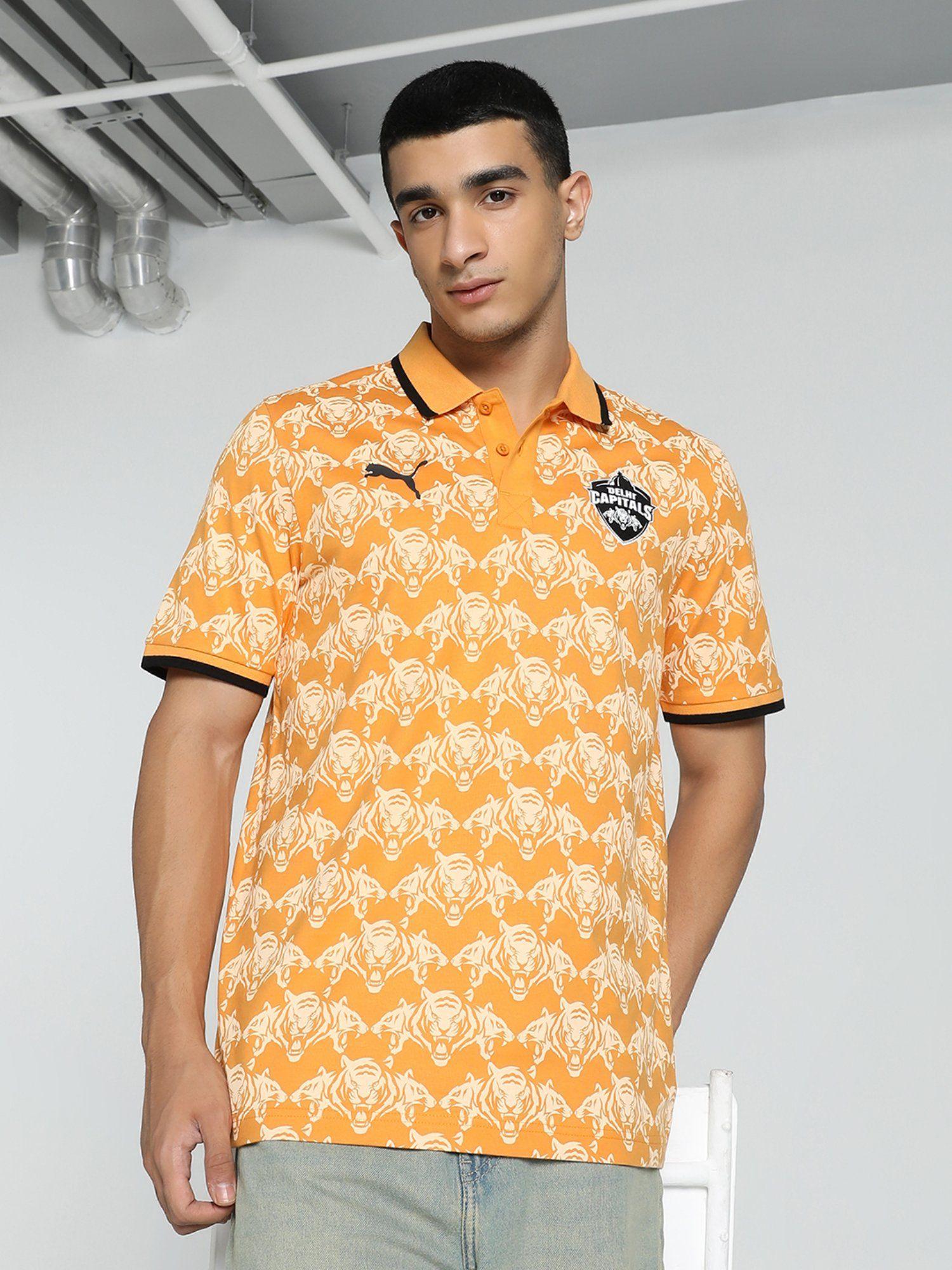 x dc polo mens orange t-shirt