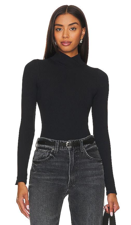 x intimately fp xyz recycled turtleneck bodysuit in black