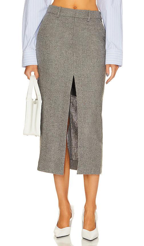 x marianna kit tweed midi skirt