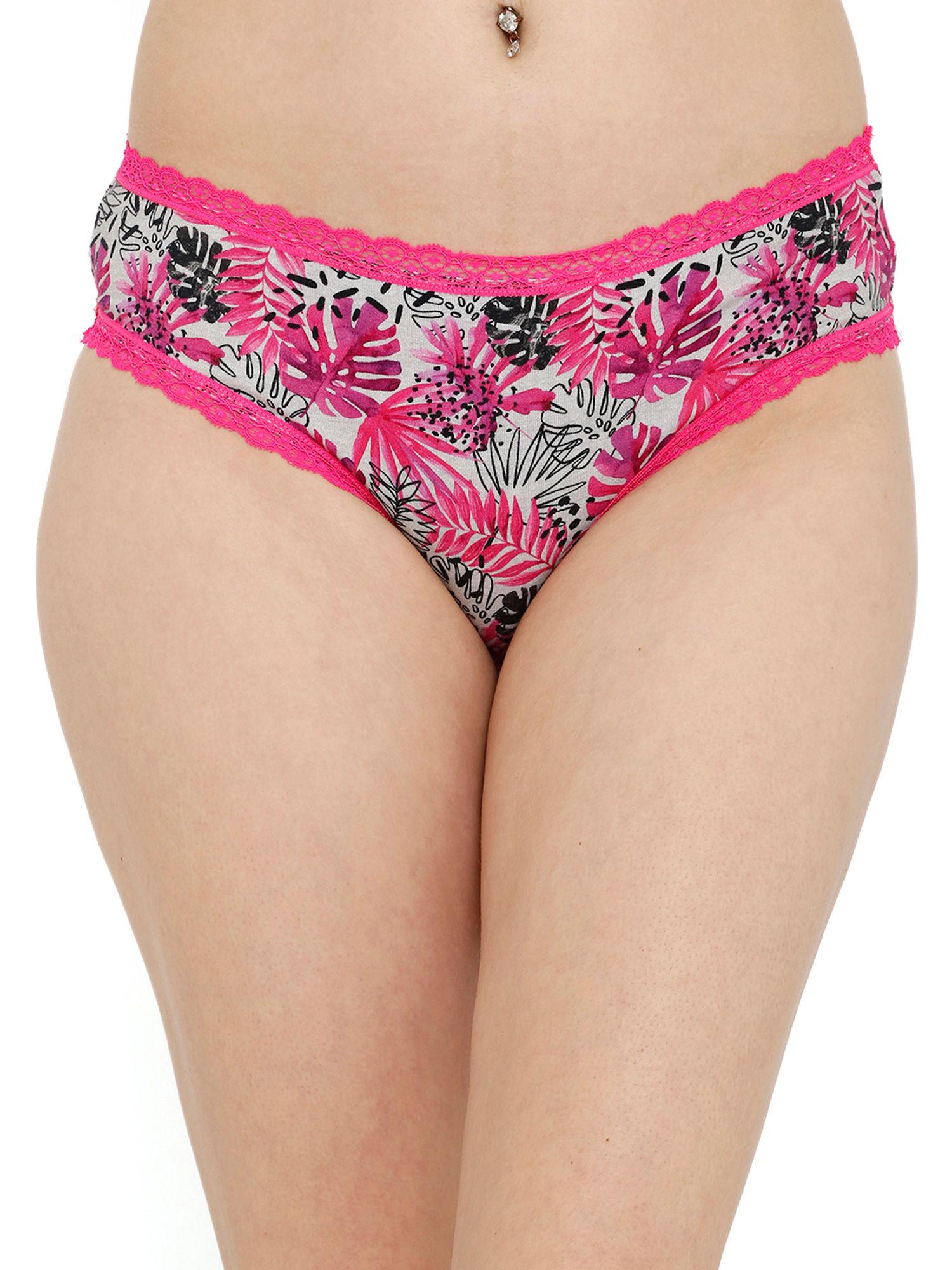 x mtv pink purple printed cheeky midrise panty