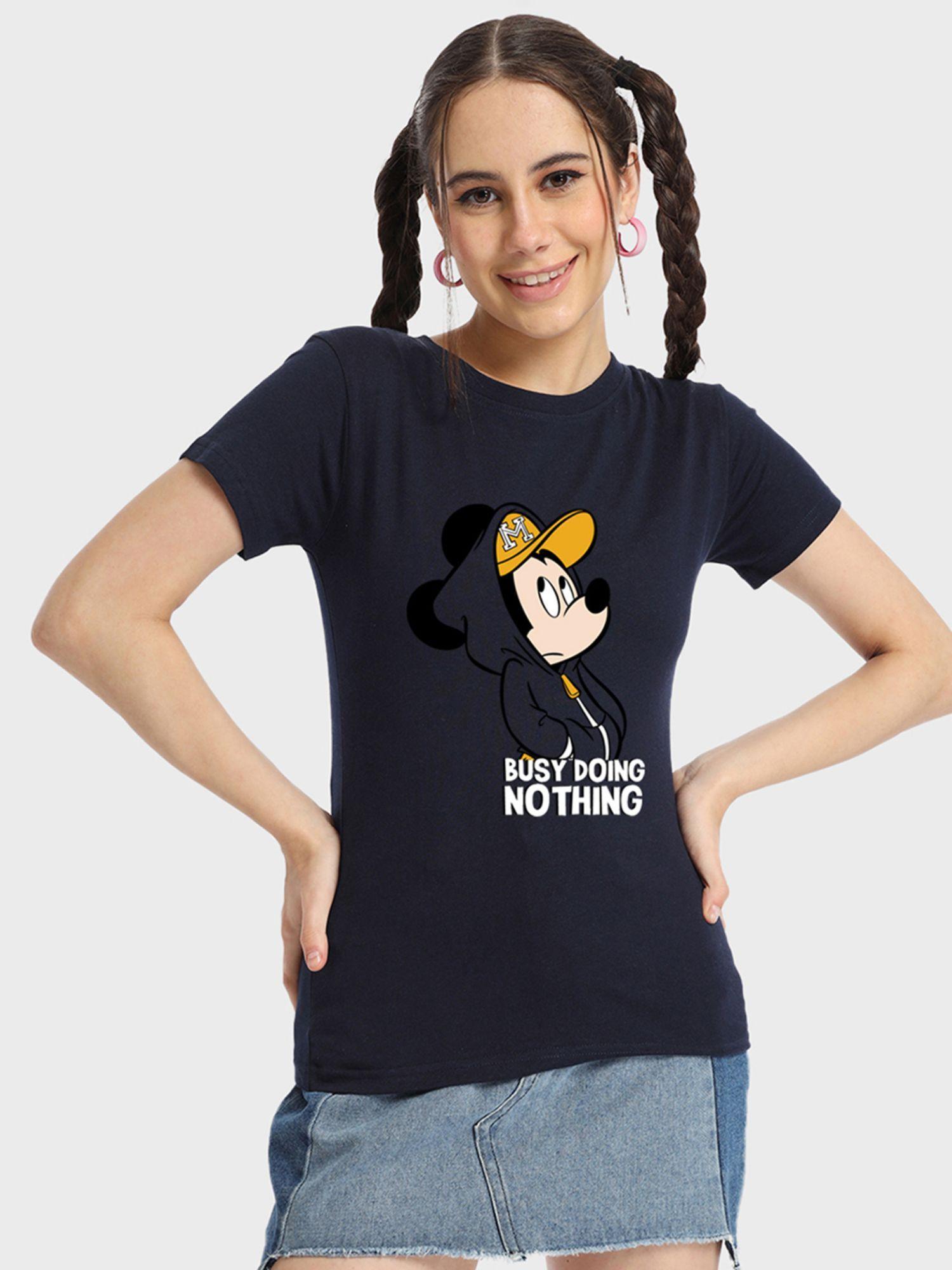 x official disney merchandise blue busy doing nothing graphic t-shirt