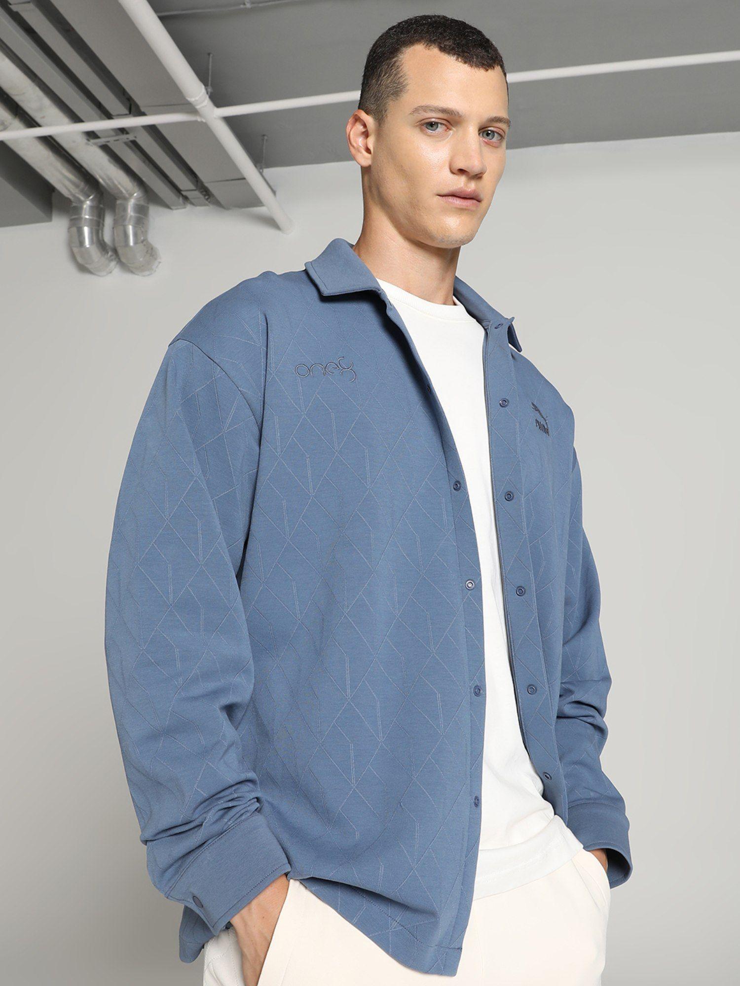 x one8 signature men blue woven jackets