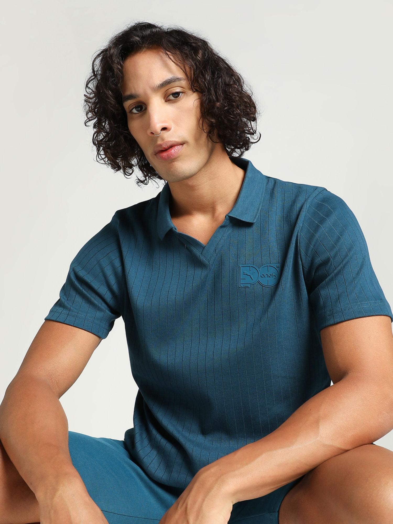 x one8 signature polo t-shirt men navy blue