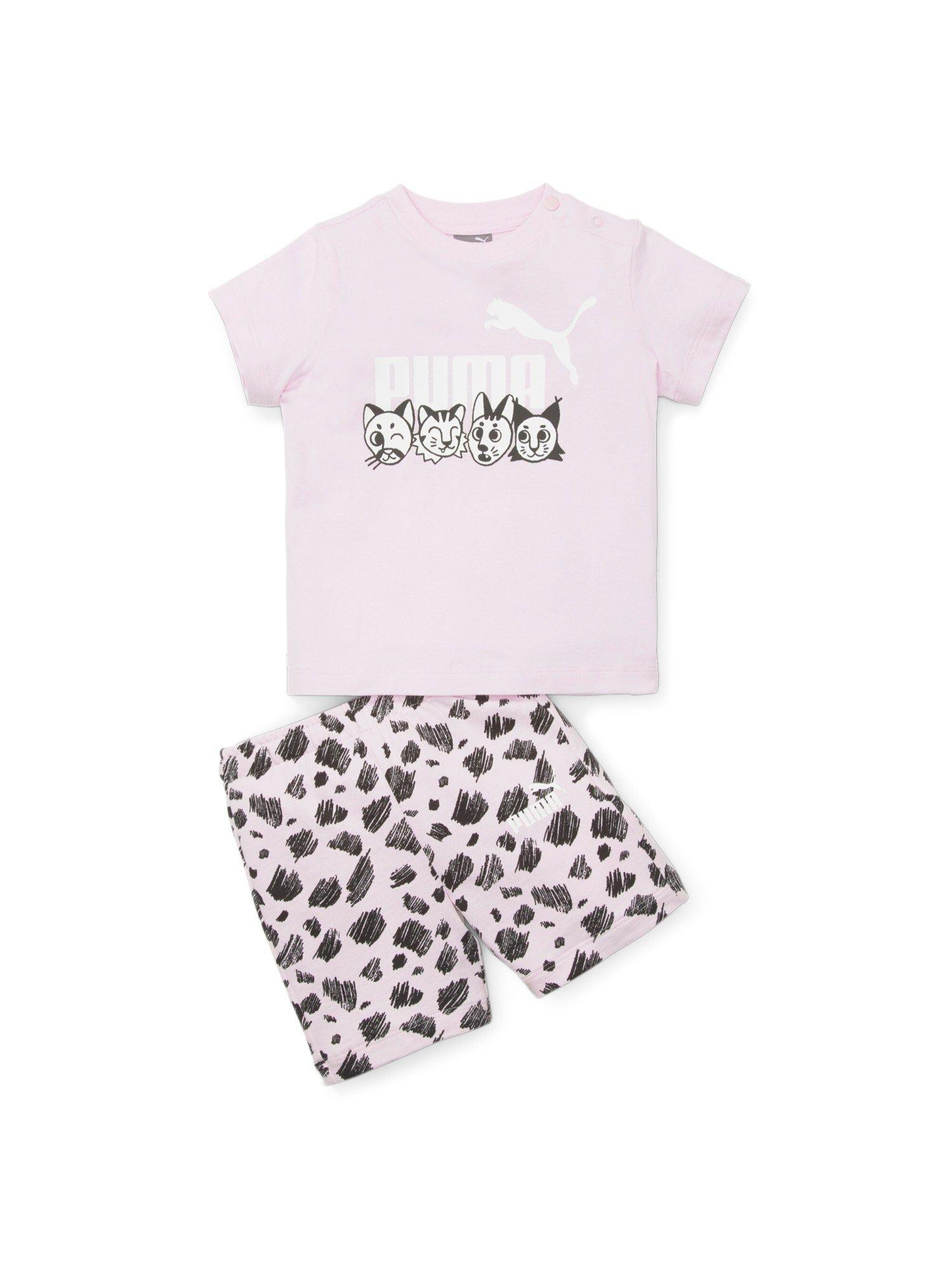 x peanuts minicats sweatshirt & jogger unisex kids pink (set of 2) (set of 2)