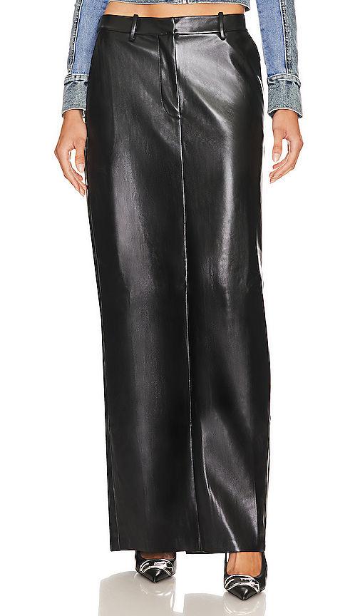 x revolve dossi faux leather maxi skirt