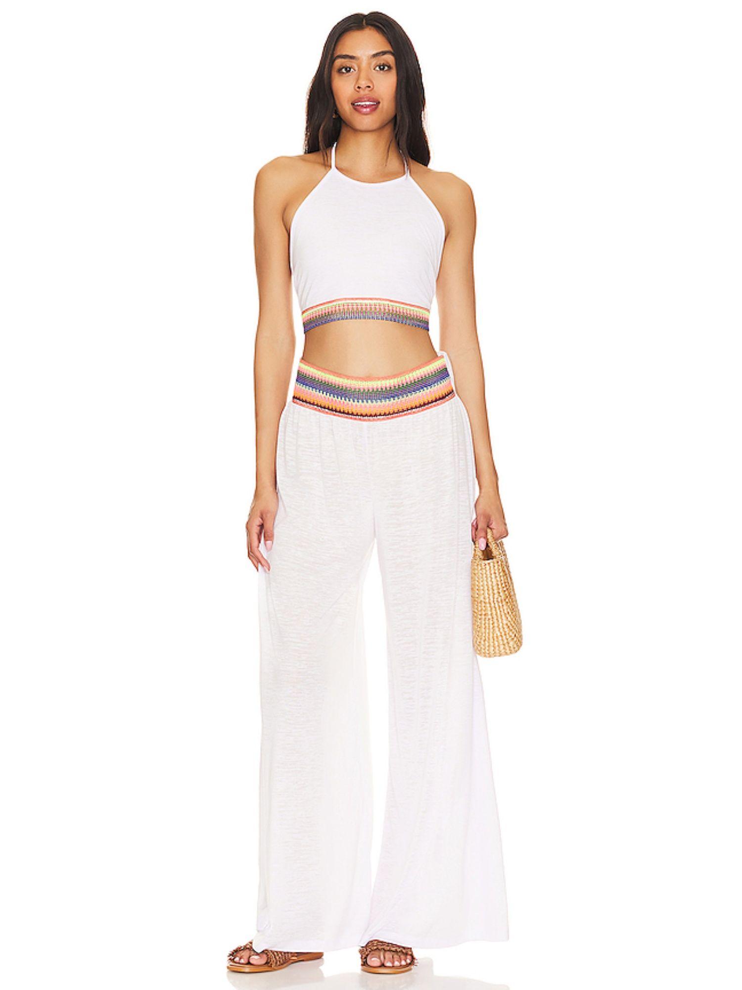 x revolve halter top and pant set