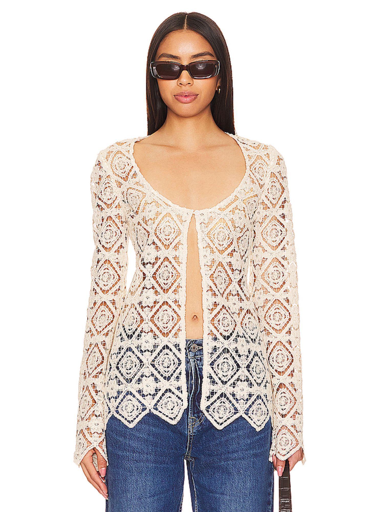 x revolve janis crochet blouse