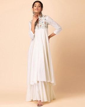 x samant chauhan embroidery high-low kurta