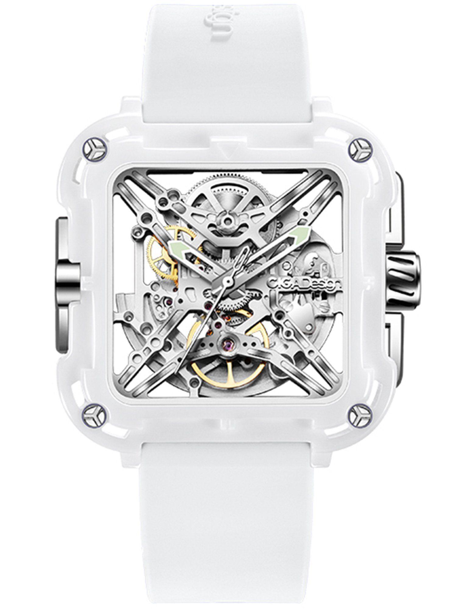 x series suv inspired anti-shock skeleton watches with silicone band & ceramic case