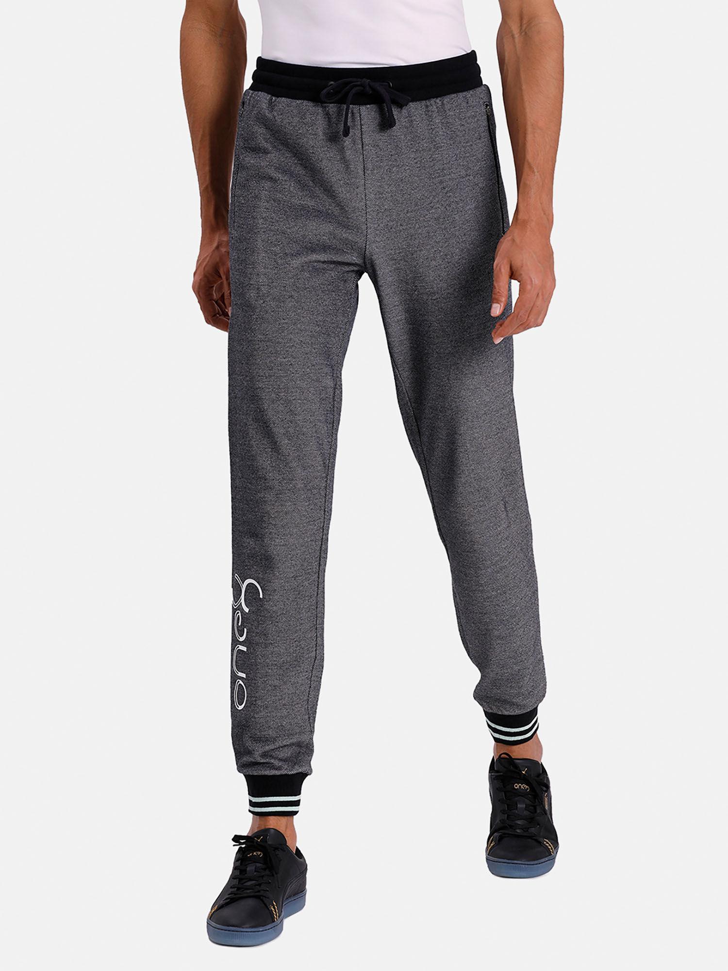 x virat kohli knitted men's black sweat pants